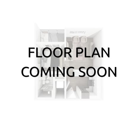 Floor plan for 1 bed, 1 bath, 625 sqft